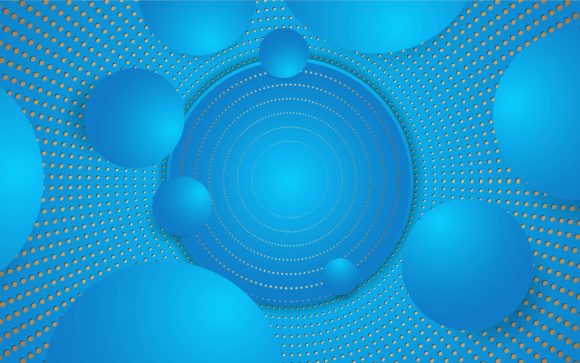 Abstract Round Blue Shapes Background