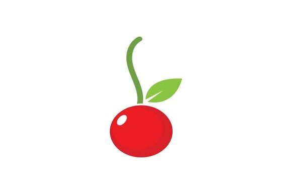 Cherry Fruit Icon Vector Illustration