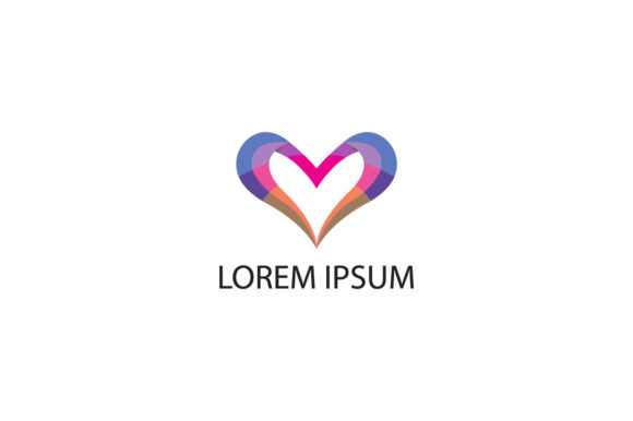 Colorful Love Logo Elements for Design