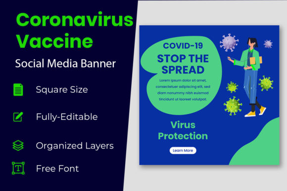 Corona Vaccine Social Media Design