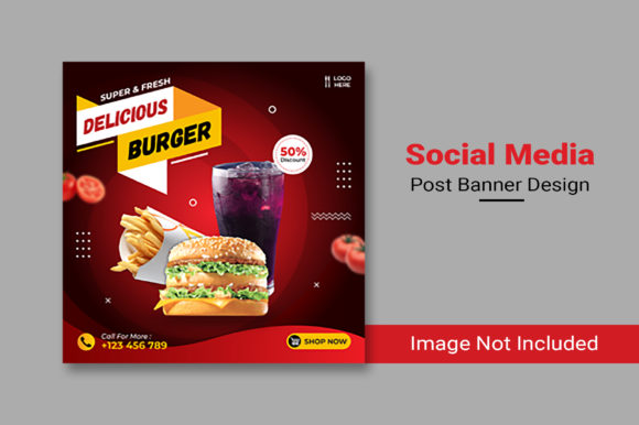 Evaluating the Delicious Burger Social Media Post Template for Restaurant Marketing