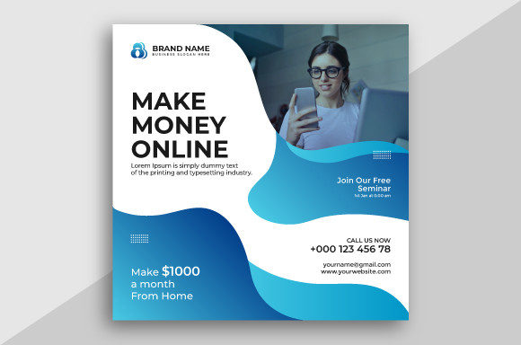 Gradients Social Media Post Design and the Banner Based on Vector