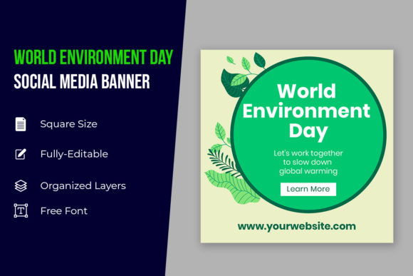 Happy World Environment Day Idea Social: Practical Design Solutions for a Greener Digital Presence