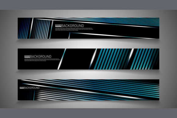 Rectangular Banners with Line Striped