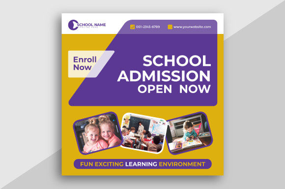 School Admission Social Media Ad Banner