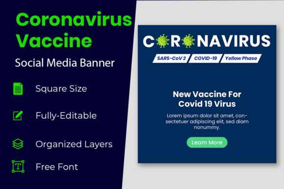 Stop Covid-19 Vaccine Social Media Design