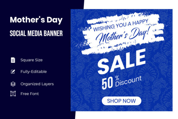 Strategic Visual Communication: Leveraging Mothers Day Wishing Social Banner Design for Brand Impact